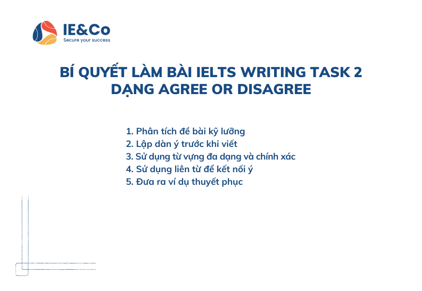 III. Bí quyết làm bài IELTS Writing Task 2 dạng Agree or Disagree